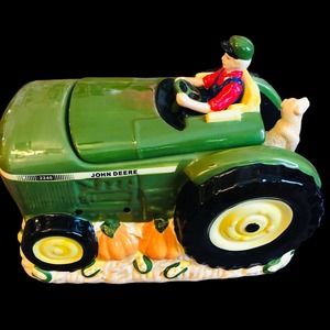 2002 RARE GIBSON LICENSED CERAMIC JOHN DEERE COOKIE JAR 12" X 7" X 9" B4